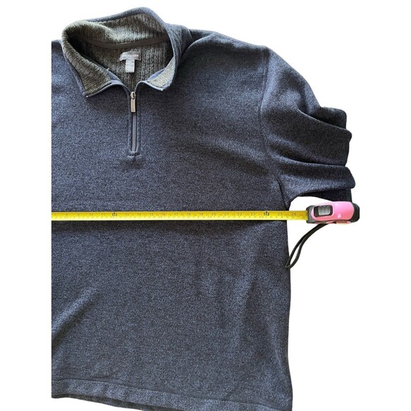Van Heusen Men’s Sweater Pull Over Top Shirt Jacket 1/4 Zip Blue Size XXL - Picture 4 of 5